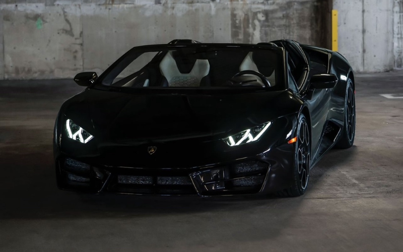 Black Lamborghini Huracan Exterior At Dream Exotics Miami