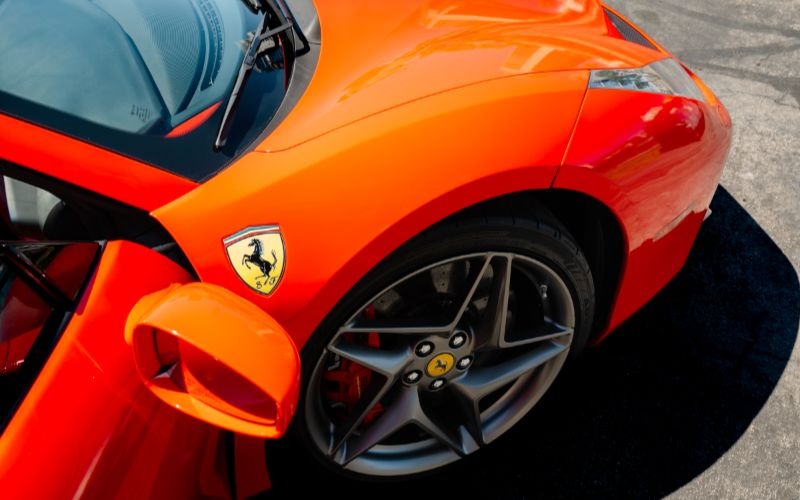 Ferrari 488 Front Tires From Above