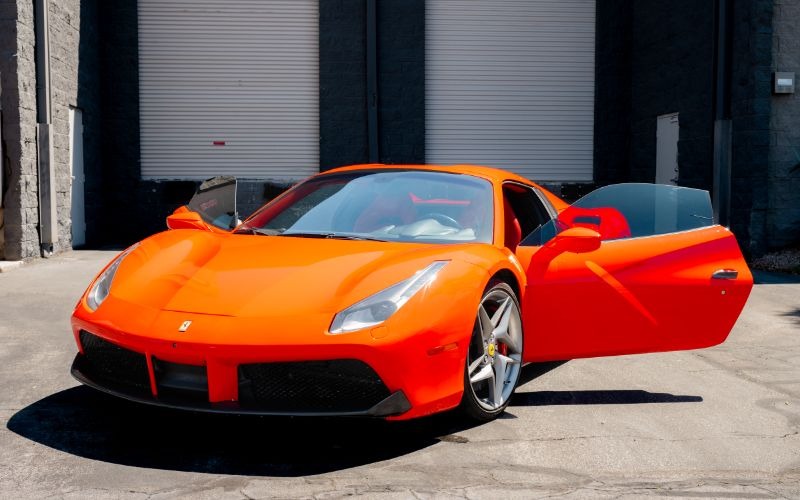 Ferrari 488 Front View Doors Open